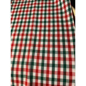 Red & Green Plaid Cotton Fabric 16"x42" For Crafts & Sewing Projects
